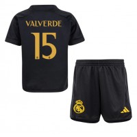 Real Madrid Federico Valverde #15 Tredje Dräkt Barn 2023-24 Kortärmad (+ Korta byxor)